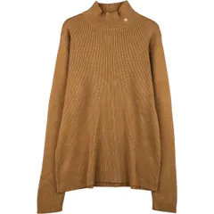 古着 ラルフローレン Ralph Lauren LAUREN ローレン ハイネック リブ編み コットンニットセーター レディースXL相当/eaa400873