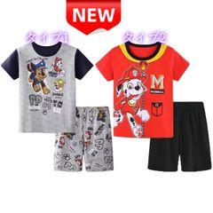 ✨新品✨パウパトロール 子供服 キッズパジャマ 半袖Tシャツ&ショートパンツ 上下セット 消防士マーシャル 警察官チェイス 男の子 夏用 部屋着 ルームウェア 100/110/120/130/140cm コットン 綿 半袖パジャマ 子供パジャマ プレゼント