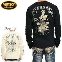 バンソン VANSON トムとジェリー TJV-2525 サーマル 長袖Ｔシャツ ロンＴ ワッフル バイカー トップス  tjv-2525