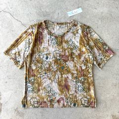 T-shirt / 花柄 Tシャツ シアー #a878