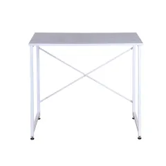 【オフィスチェア+パソコンデスク セット】 【ホワイト】シンプルデスク　簡易デスク 木製　机　ワークデスク