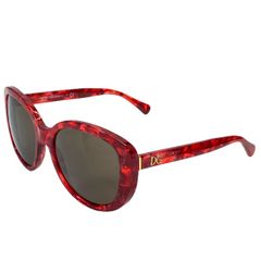 ドルチェ&ガッバーナ ドルガバ DG4248 2923/73 55□19 140 サングラス アイウェア レッド ラウンドフレーム DOLCE&GABBANA