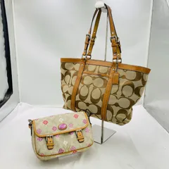【❗️✨COACH 2点セット✨❗️】トートバッグ & ショルダーバッグ シグネチャー柄 5722126 / K081-F13097✨簡易清掃・動作確認済❗️