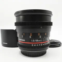 サムヤン VDSLR 50mm T1.5 (キヤノン用) 中古 サムヤン 50mm T1.5 VDSLR AS UMC キヤノンEF-M用 ビデオカメラ