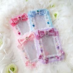 硬質ケース 推しカラー 硬質デコケース 硬質ケースデコ デコケース  写真ケース アイドル写真 公式ブロマイド写真 B7 L版ケース ギフト 卒業式 入学式 結婚式 ラッピング