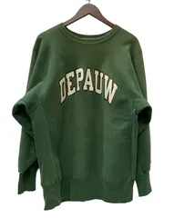 チャンピオン Champion 90's REVERSE WEAVE USA製 DEPAUW スウェット グリーン XLサイズ 201MT-3136 VB