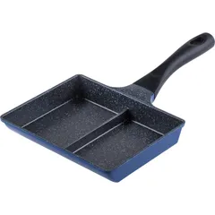 【大安売り】和平フレイズ 2面フライパン 15×19cm 2品同時に調理 お弁当に便利 仕切りフライパン IH・ガス対応 ひるもぐ RB-1296のサムネイル