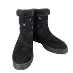ランバンコレクション LANVIN COLLECTION フェイクファーショートブーツ レディース JPN：24.5 のサムネイル