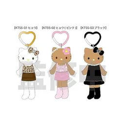 ハローキティ スタイルアップ マスコット 単品販売 GOGO ギャル シリーズ ヒョウ ブラック キティ キティちゃん  キャラクター グッズ かわいい ぬいぐるみ マスコット ハート カラビナ付き かわちい ハローキティー
