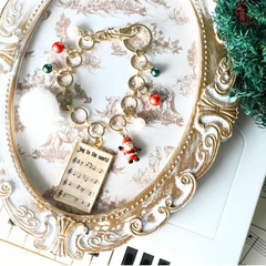 【Joy To The World! 】バックチャーム　サンタクロース　クリスマス　名曲　楽譜チャーム