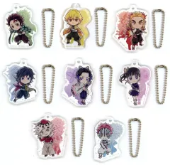 【中古】キーホルダー 全8種セット きゅんキャラアクリルチャーム 「一番くじ 鬼滅の刃～上弦の参～」 G賞