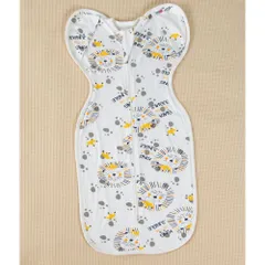 ☆ ライオン ☆ L ☆ 安眠おくるみ スワドル コットン ykswaddle3 ベビー おくるみ 赤ちゃん 着るおくるみ 手が出せる スワドル スリーパー スワドリング 足が出ない 新生児 安眠 快眠 モロー反射 寝袋 ぐずり 出産祝い プレゼント