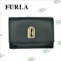 【クリアランスセール！！】フルラ 財布 FURLA PCW5ACO ARE000 O6000 FURLA 1927 S COMPACT WALLET TRIFOLD ミニ財布 レディース 三つ折り財布 無地 NERO 黒