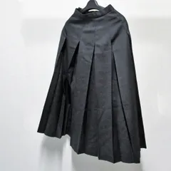 【6/30まで!決算前セール】 美品 COMME CA DU MODE コムサ・デ・モード ロングスカート プリーツスカート Aライン レディース 日本製 ウール100％ グレー 中古
