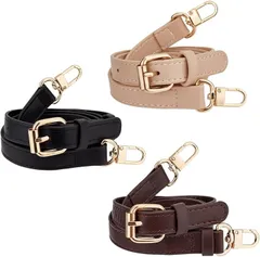 PH PandaHall 互換品 ショルダーストラップ 3色 バッグ 持ち手 修理 PU革 バックの持ち手 カバン ショルダーベルト 調節可能 バッグ修理 交換用 付け替え 斜め掛け 肩ひも ショルダー紐 バッグパーツ 茶色(ブラウン)