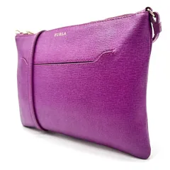 ✨良品✨ FURLA フルラ ショルダーバッグ トートバッグ ワンショルダーバッグ レザー 革 ロゴ 紫 パープル ユニセックス 男女兼用 メンズ レディース
