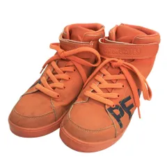 23cm パーリーゲイツ オールレザー ビッグロゴ ゴルフシューズ オレンジ系 23cm パーリーゲイツ オールレザー ビッグロゴ ゴルフシューズ オレンジ系