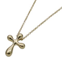 ティファニー TIFFANY&Co. ネックレス レディース ブランド 750YG エルサペレッティ スモールクロス イエローゴールド ジュエリー 磨き済み【中古】