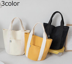 トートバッグ キャンバス レディース 無地 シンプル 収納 手提げ ミニ ハンドバッグ BAG かばん カバン 鞄 ランチバッグ サブバッグ お弁当バ
