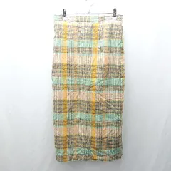 ◇ ⊂ JOURNAL STANDARD relume チェック柄 ロング タイト スカート サイズ38 オレンジ系 レディース E  【1506190005850】