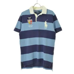 【POLORALPHLAUREN】BIGポニー ボーダー柄ラガー半袖シャツ