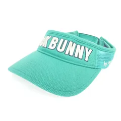 Jack Bunny by PEARLY GATES ジャックバニーバイパーリーゲイツ ゴルフ サンバイザー   エメラルドグリーン ロゴ刺繍 レディース  帽子　240001149674