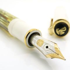 PELIKAN 万年筆 スーベレーン M400 ホワイトトータス EF 14K 585 吸入式 ペリカン ◆送料込◆質屋-10592