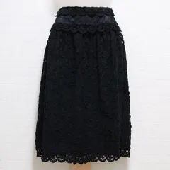INGEBORG/インゲボルグ◇黒バテン&ラッセルレーススカート【9号】