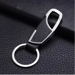 ■レザー　キーリング　キーケース　キーホルダー　黒　男女兼用