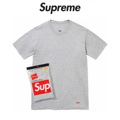 シュプリーム 2枚パック Tシャツ Supreme Hanes Tagless Tees (2 Pack) ヘインズ グレー ロゴ 半袖 メンズ 正規品 [衣類] ユ00582