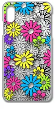 【新品未使用】iPhone XS Max アイフォンテンエスマックス クリア ハードケース ( カラフルアウトラインフラワー ) 花柄 フラワー カラフル cl-iphonexsmax-176