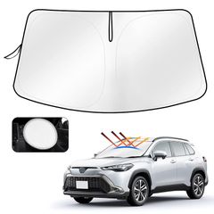 【2025年・遮光・遮熱アップグレード】Cartist トヨタ カローラクロス フロントサンシェード Corolla cross サンライン サンセット サンフィア フロントガラス サンシェード シェードカーテン マルチサンシェード 遮光 シェード 日よけ 1