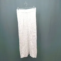 ◇ nano universe カジュアル ウエストゴム リブ素材 ニット ロング丈 タイト スカート サイズ38 モカ レディース E  【1310130018080】