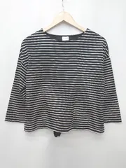 ◇ ⊂ URBAN RESEARCH DOORS ボーダー 長袖 Tシャツ カットソー サイズONE ブラック ホワイト レディース P  【1409090024283】