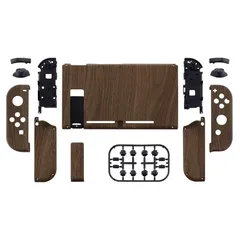 【新着商品】eXtremeRate Switchに対応用カスタムDIY交換ケースシェル、パターン柄のSwitchコンソールに対応用バックプレート、NSに対応用ジョイコンホルダーハンドルコントローラーハウジング、フルボタンセットが付き【木地デザイン】 0