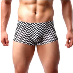 下着 メンズ ボクサーパンツ ストレッチ チェック柄 男性下着 ボクサーブリーフ ローライズ 通気性良い Mサイズ チェック柄