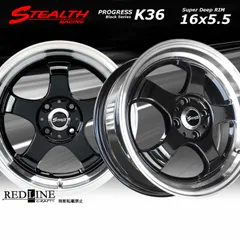ステルスレーシング K36　16x5.5J　軽四用/人気のスーパーディープ2段リム!! 　KENDA KR23A 165/50R16 タイヤ付4本セットのサムネイル