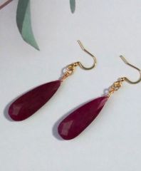 大振りルビーのピアス NO.62
