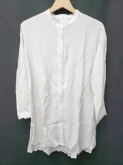 ◇ Θ INDIVI インディヴィ スタンドカラー 長袖 シャツ ブラウス サイズ34 ホワイト レディース E  【1506110000972】