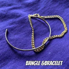 ゴールドバングル ブレスレット 2点セット メンズ アクセサリー