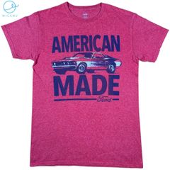 【フォード公式】マスタング Tシャツ S 赤 ピンク レトロ アメリカン マッスルカー 古着 ビンテージ系 アメリカ製 MADE HONDURAS