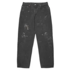 リーバイス Levi's 00s 2000年代初頭 550 ブラックデニムパンツ バギー ブラックジーンズ ジーパン メキシコ製 先染め 後染め USA アメリカ ヴィンテージ 古着 パンツ フェードブラック W36 L32【中古】