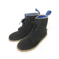 ドクターマーチン DR.MARTENS × ステューシー STUSSY 替え紐あり スエード レースアップ ブーツ 靴 シューズ UK9 28.0㎝  黒 ブラック ■MET1