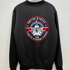 新品 ジャンバー トップガン TOP GUN ジップアップジャケット 上着 ムービーTシャツ 映画Tシャツ メンズ Lサイズ ジャンパー ブラック プリント フライトジャケット 冬服 未使用 映画