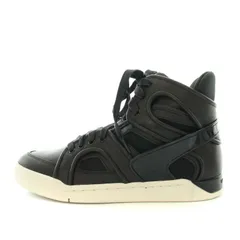 ディーゼル DIESEL エスチタン S-TITANN スニーカー シューズ ハイカット レザー USA7.5 25.5cm 黒 ブラック 白 ホワイト /YT