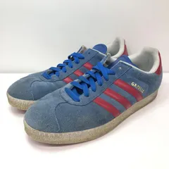 【中古】adidas GAZELLEⅡ サイズ28㎝ D65400 ブルー レッド キズ有[66]