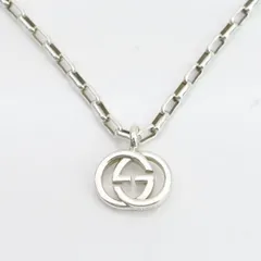 GUCCI / グッチ ◆ダブルG インターロッキング ネックレス SILVER 925 【ネックレス/ペンダント/トップ/アクセサリー】 ブランド【中古】 