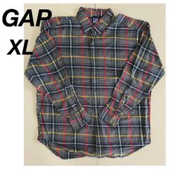 18 長袖シャツ　ネルシャツ　チェック柄　XL　GAP ギャップ　緑