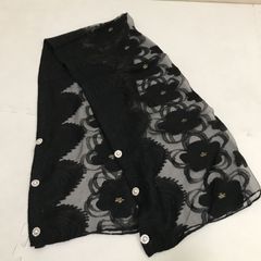 MARIAL 華やかシースルーウェアラブルストール　ブラック　訳あり