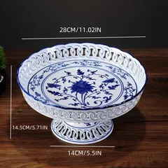 清朝時代青白磁 花柄 丸型皿骨董品保証